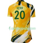 Camisolas de Futebol Austrália Sam Kerr 20 Equipamento Principal Copa do Mundo Feminino 2019 Manga Curta